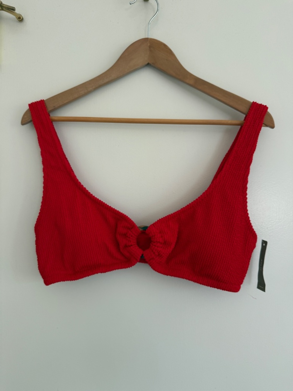 J.Crew Hallie Scrunchie Red Bikini Top and Bottom Brand NWT Size L - Picture 8 of 8